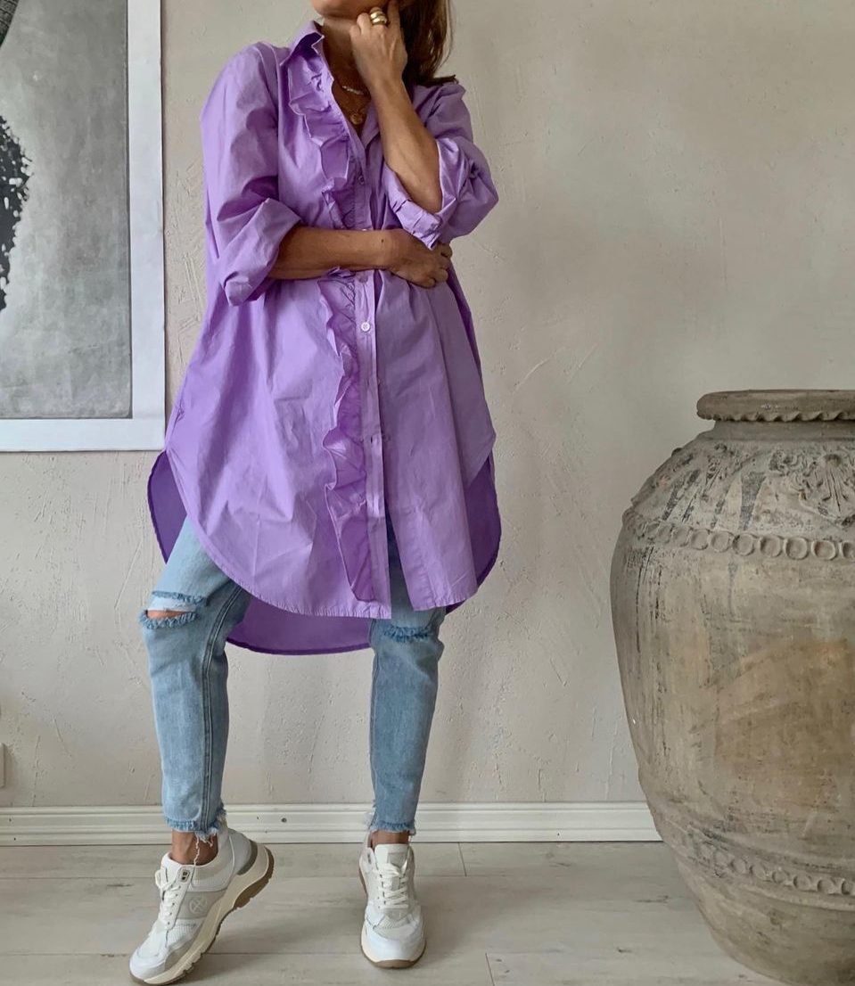 GIRLFRIEND LONG SHIRT VIOLA - Image 2