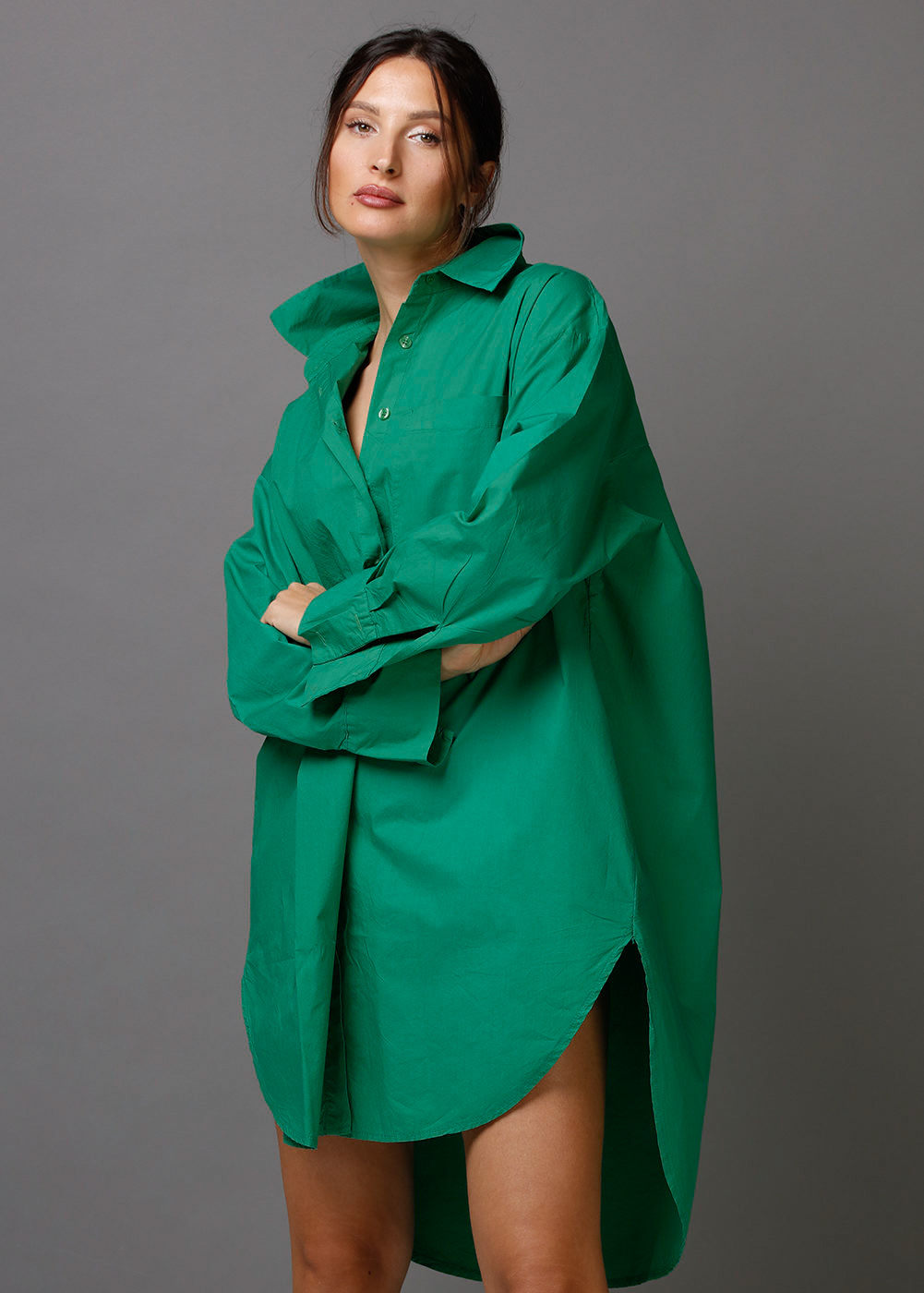 BOYFRIEND LONG SHIRT GUCCI GREEN
