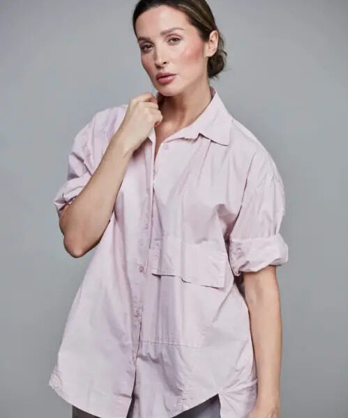 BIG POCKET SHIRT ROSA ANTICA