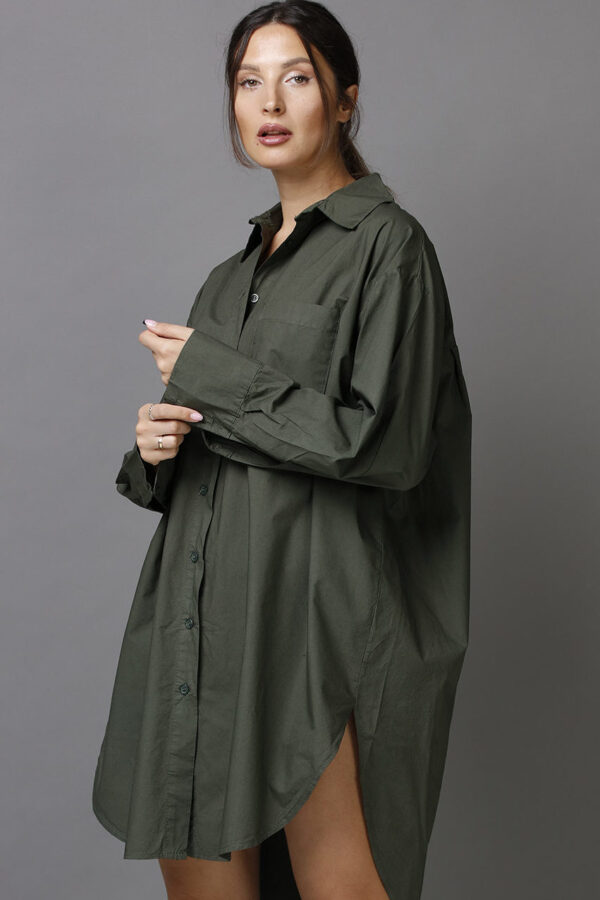 BOYFRIEND LONG SHIRT DARK ARMY