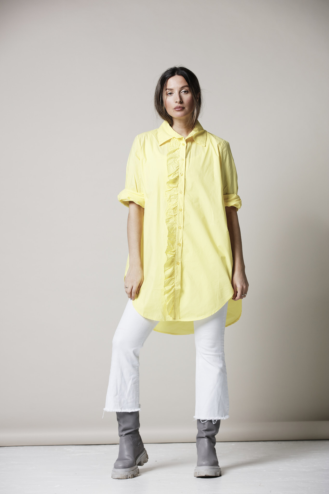 GIRLFRIEND LONG SHIRT YELLOW - Image 2