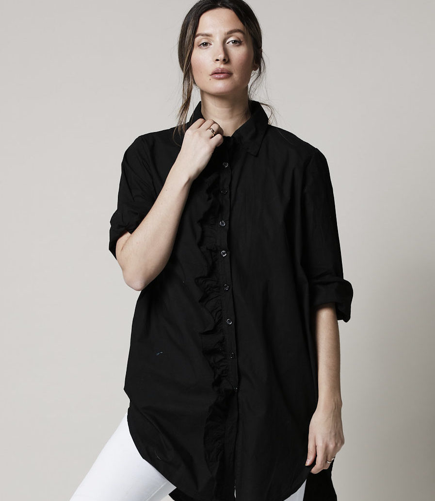 GIRLFRIEND LONG SHIRT BLACK - Image 2