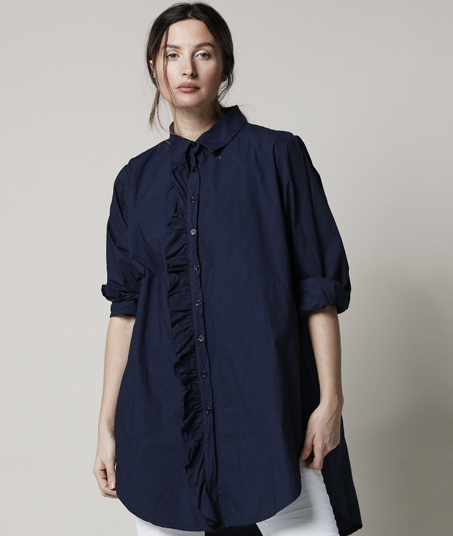 GIRLFRIEND LONG SHIRT ROYAL BLUE - Image 2