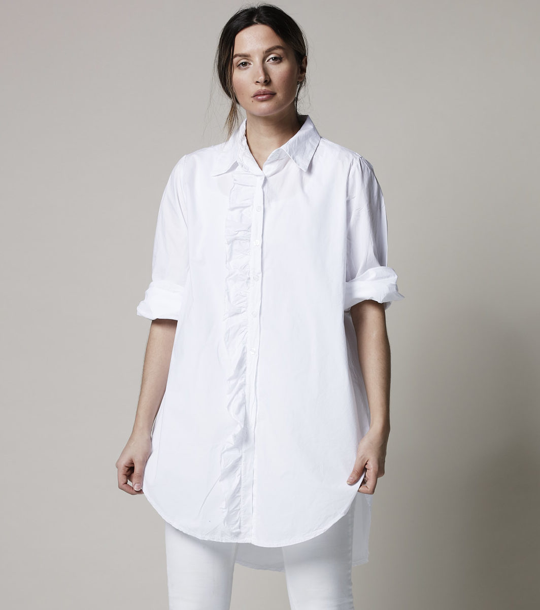 GIRLFRIEND LONG SHIRT WHITE - Image 3