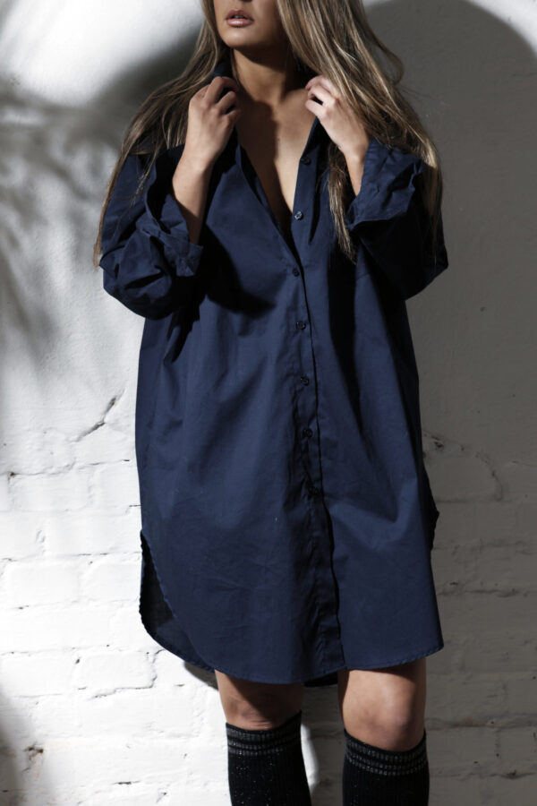 BOYFRIEND LONG SHIRT ROYAL BLUE