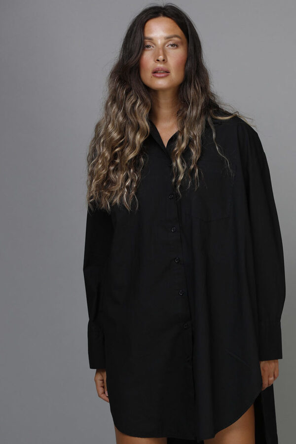 BOYFRIEND LONG SHIRT BLACK