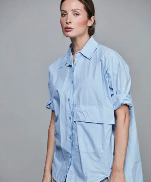 BIG POCKET SHIRT LIGHT BLUE