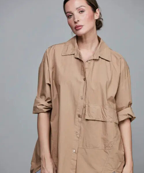 BIG POCKET SHIRT TOBACCO