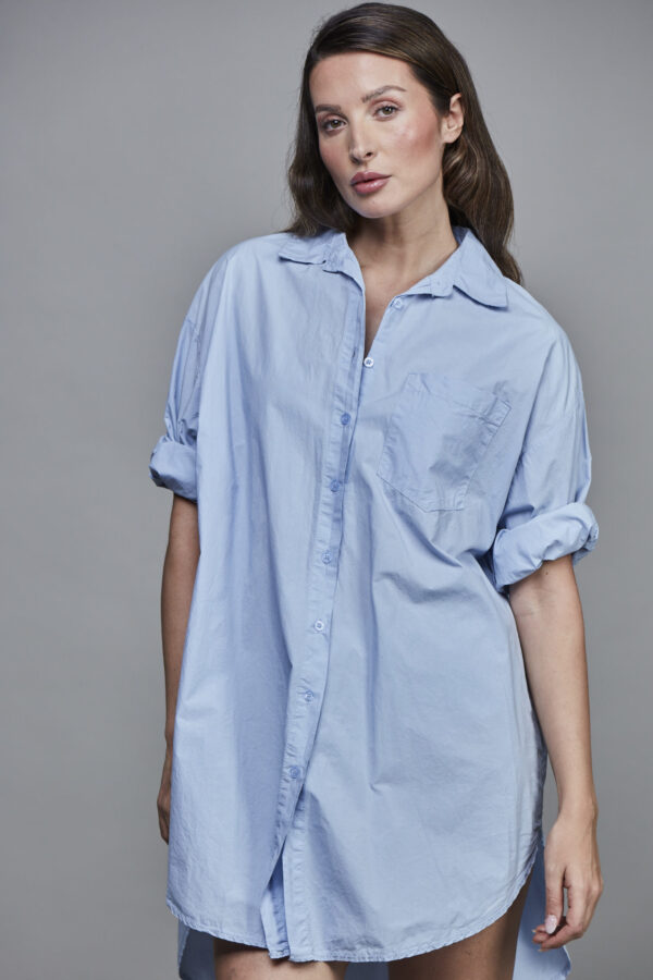 BOYFRIEND LONG SHIRT LIGHT BLUE