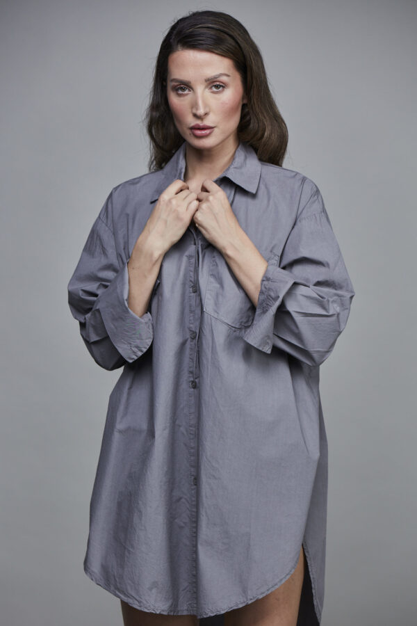 BOYFRIEND LONG SHIRT GREY