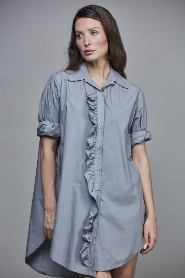 GIRLFRIEND LONG SHIRT GREY