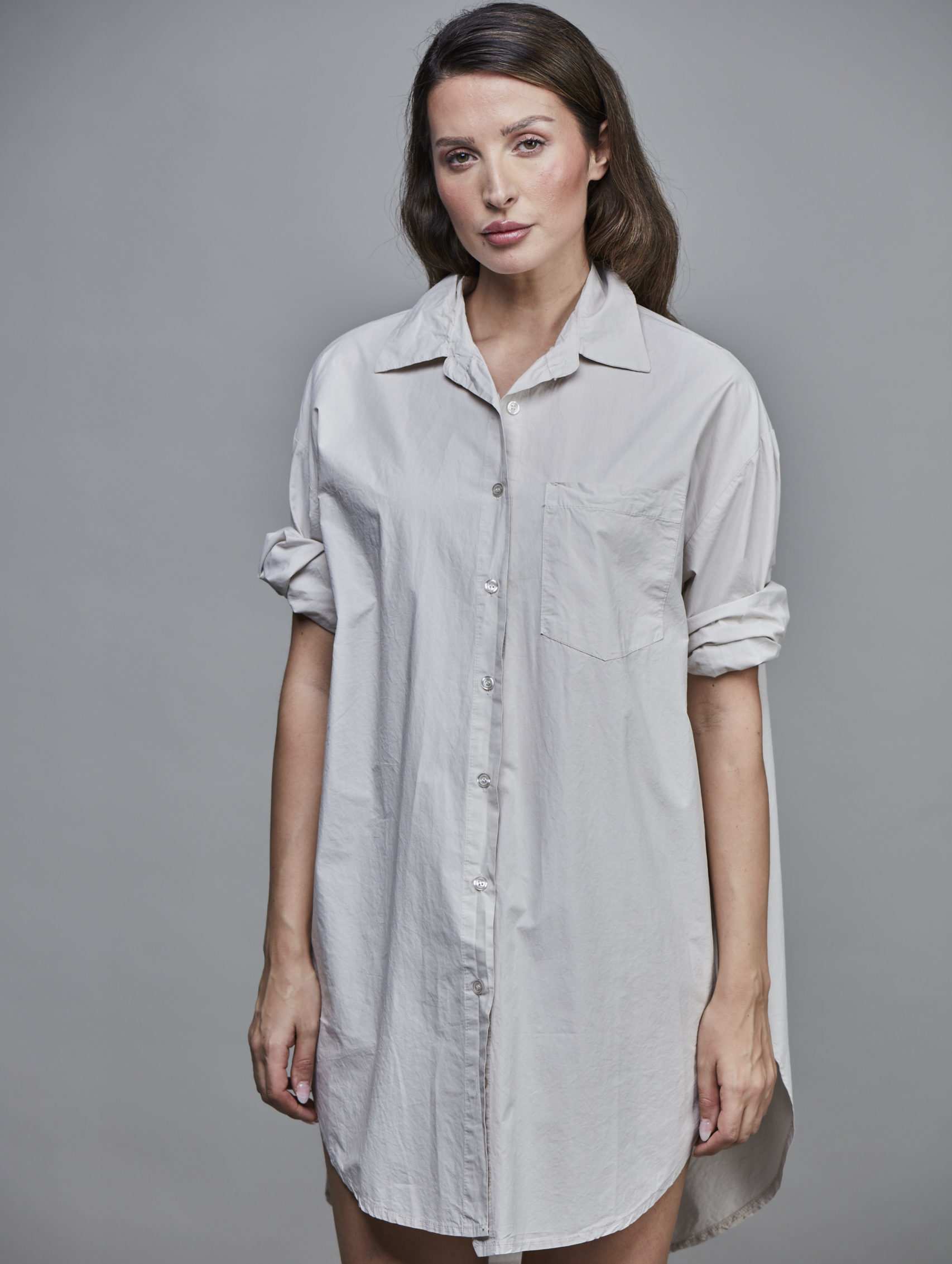 BOYFRIEND LONG SHIRT BEIGE