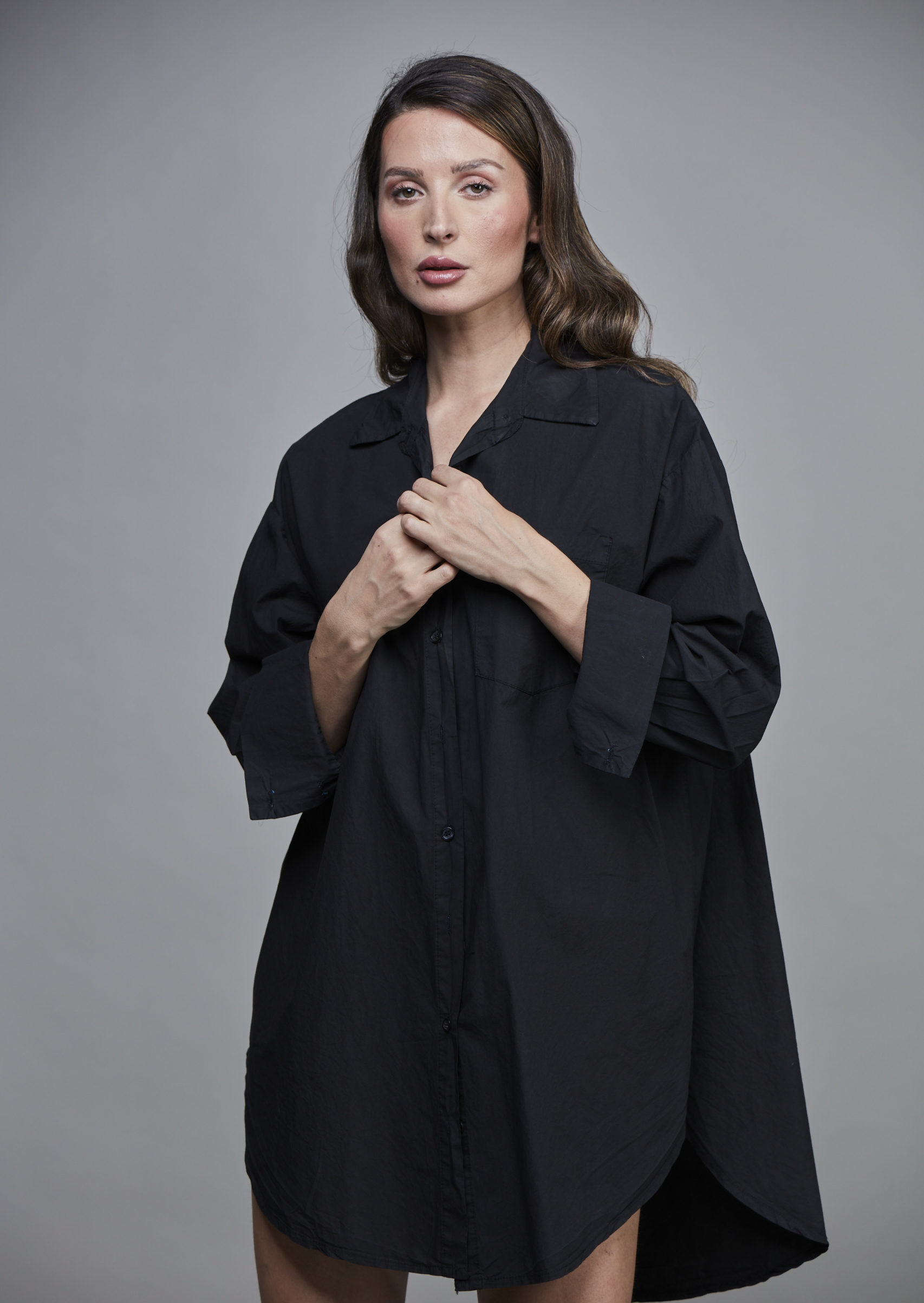 BOYFRIEND LONG SHIRT BLACK - Image 2