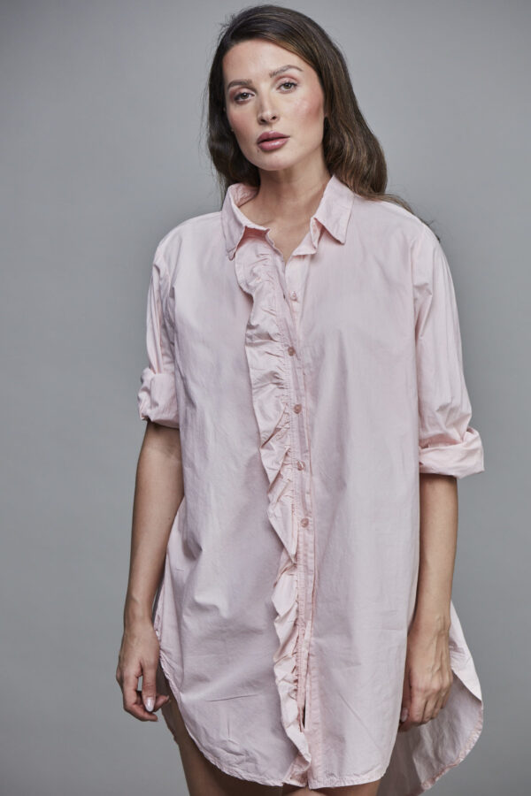 GIRLFRIEND LONG SHIRT LIGHT ROSE