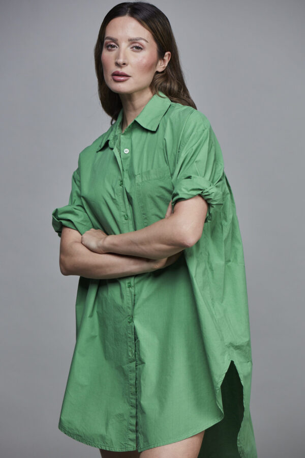 BOYFRIEND LONG SHIRT FORREST GREEN