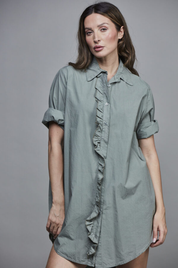 GIRLFRIEND LONG SHIRT ARMY