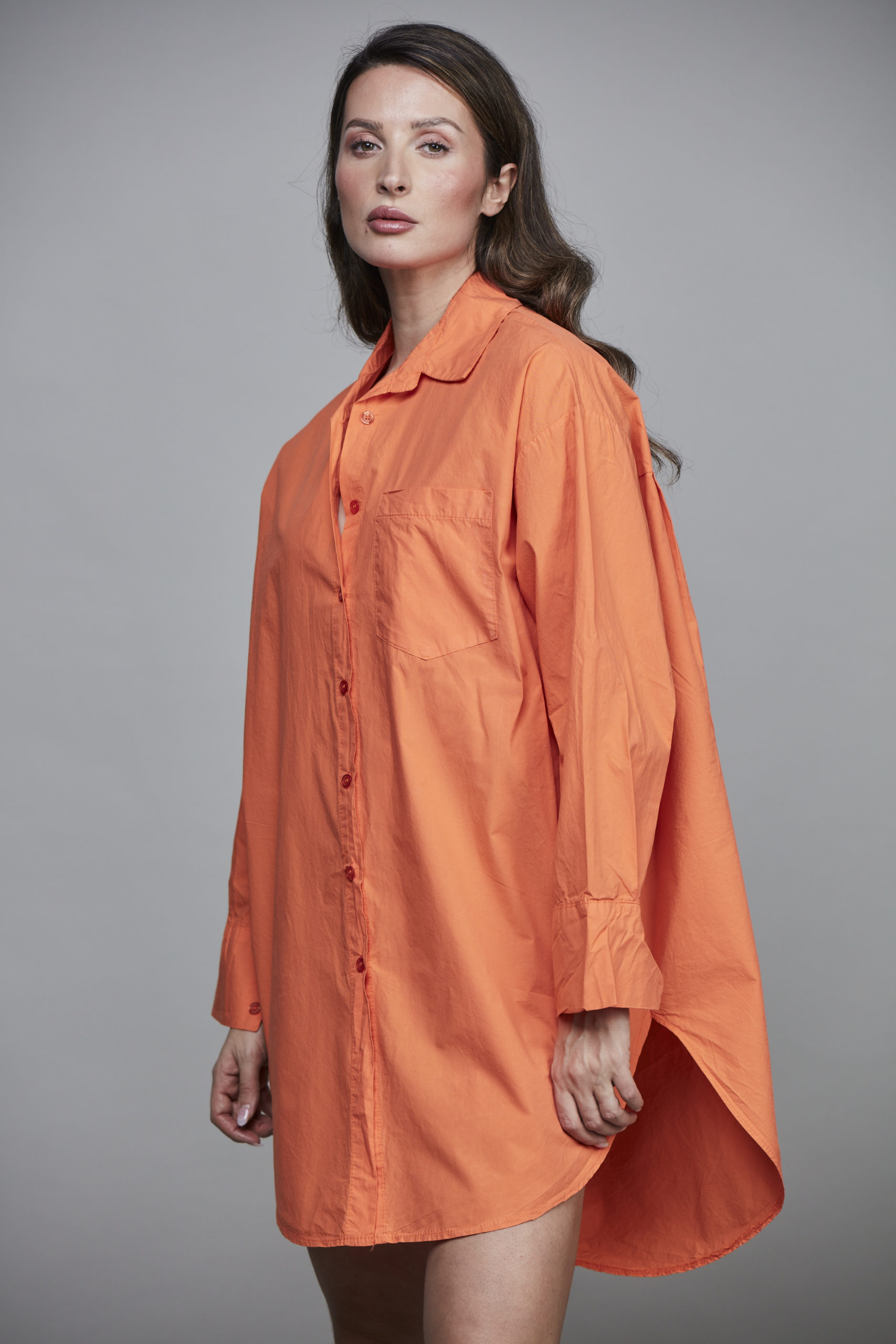 BOYFRIEND LONG SHIRT ORANGE