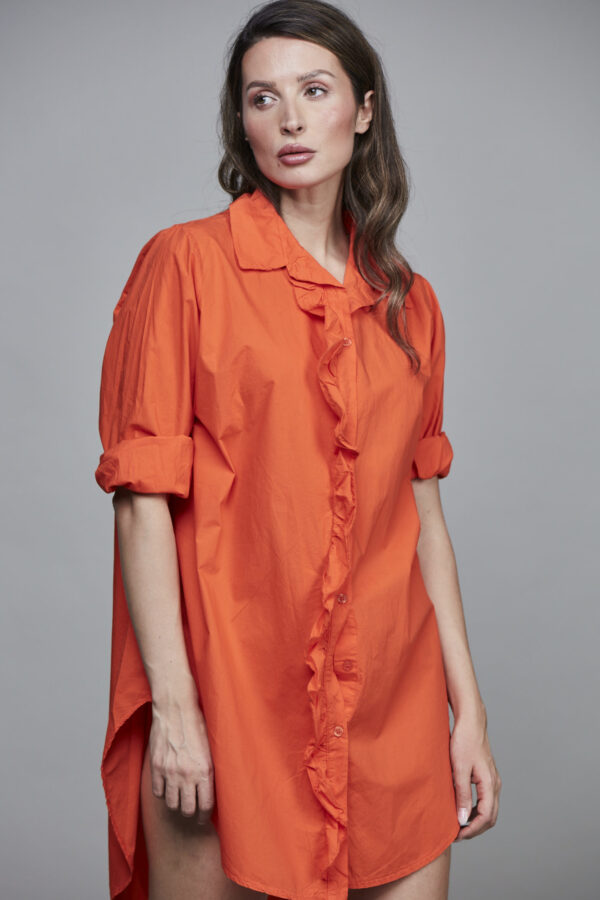 GIRLFRIEND LONG SHIRT ORANGE