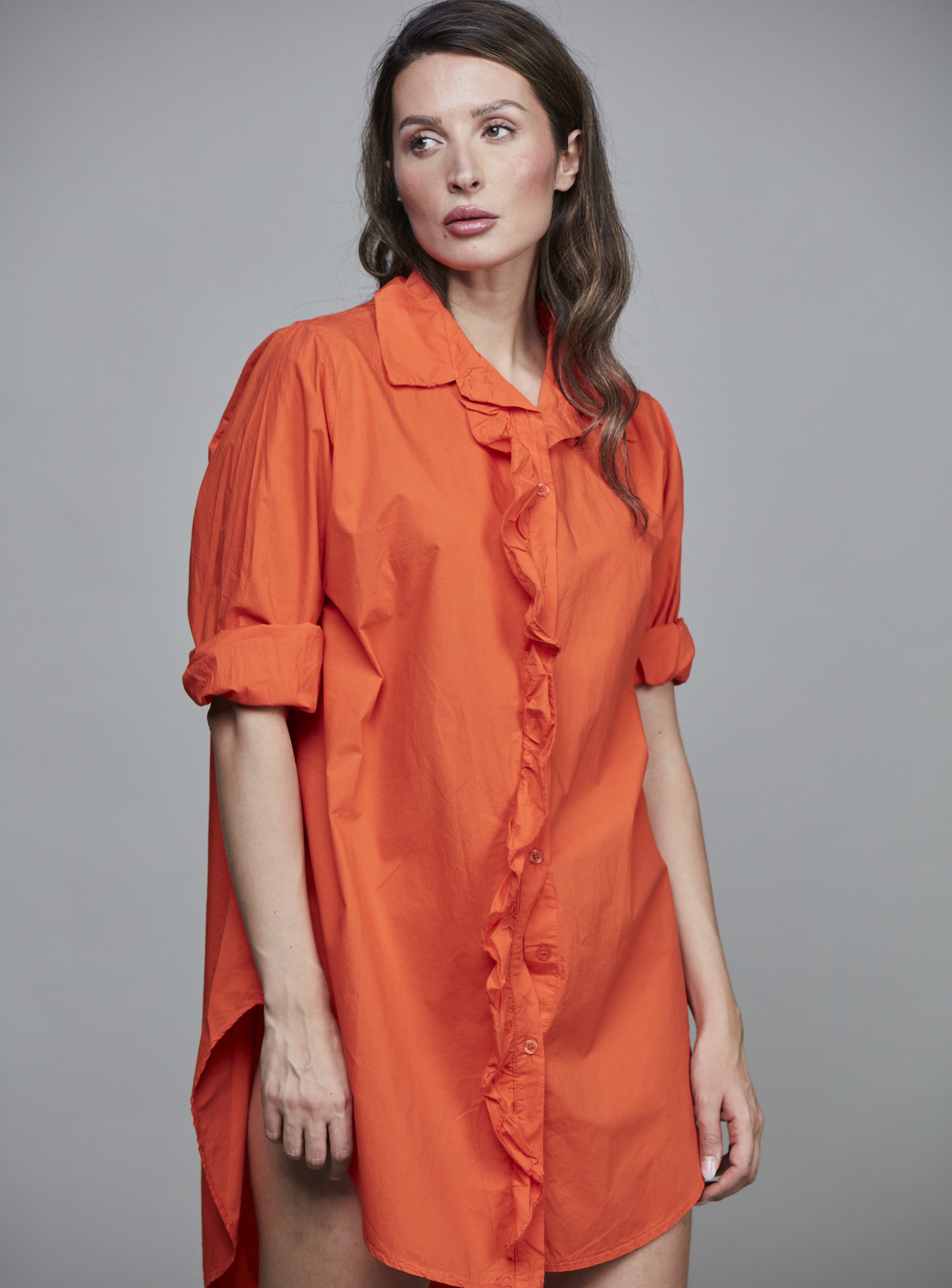 GIRLFRIEND LONG SHIRT ORANGE