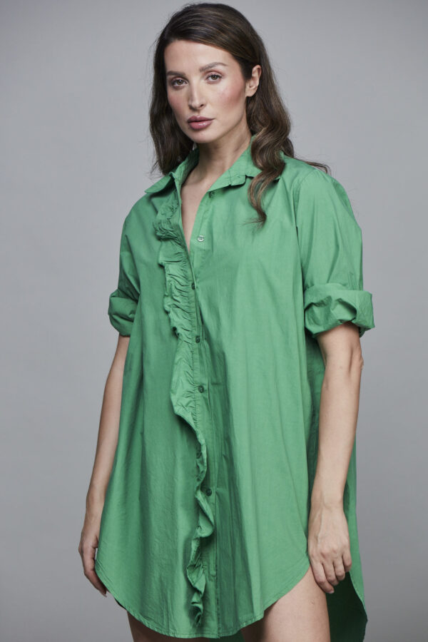 GIRLFRIEND LONG SHIRT FORREST GREEN