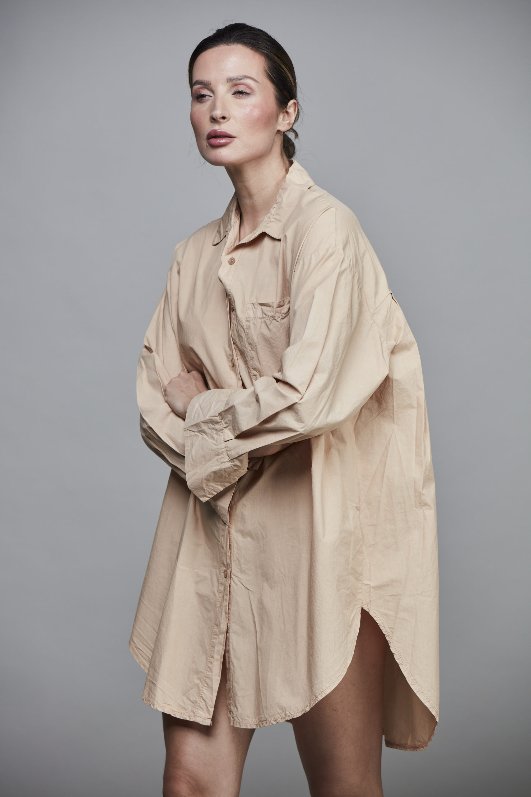 BOYFRIEND LONG SHIRT LATTE - Image 2