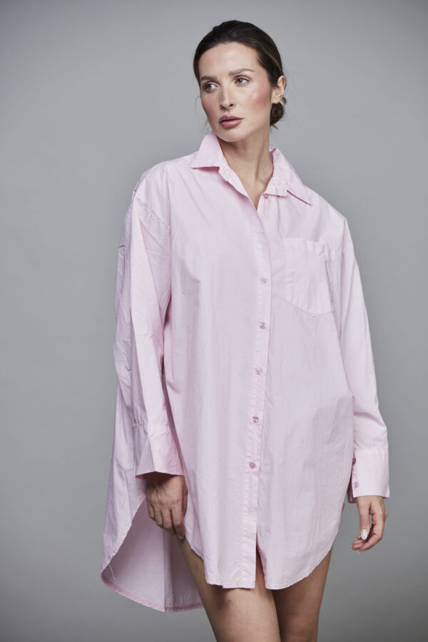 BOYFRIEND LONG SHIRT LIGHT ROSE