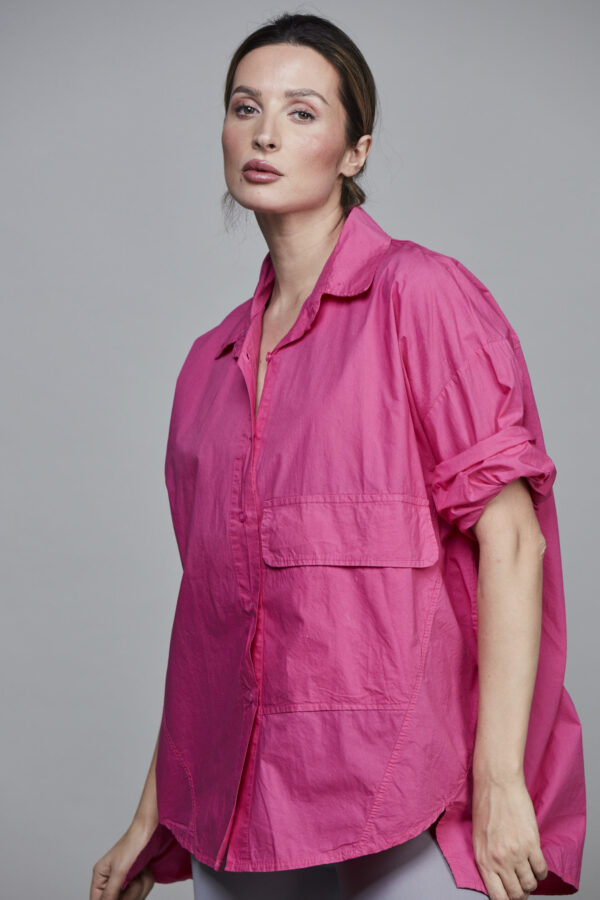 BIG POCKET SHIRT FUXIA