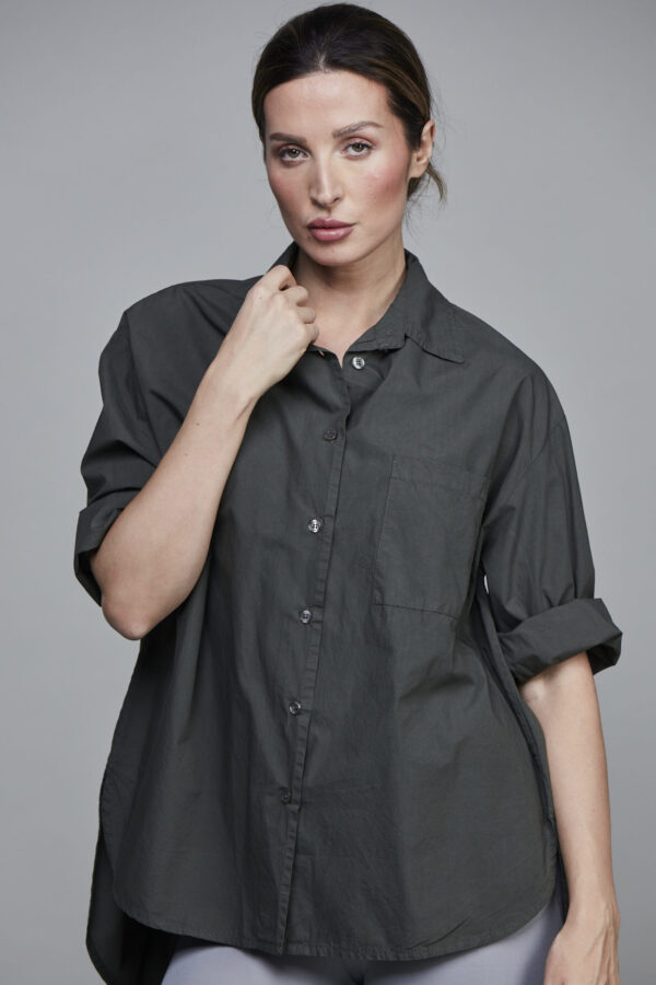 BOYFRIEND SHORT SHIRT DARK ARMY