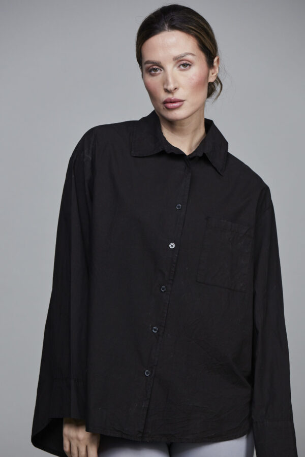BOYFRIEND SHORT SHIRT BLACK