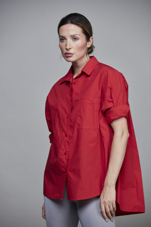 BOYFRIEND SHORT SHIRT RED