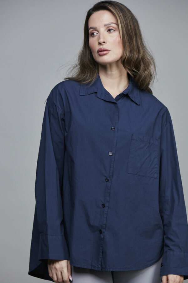 BOYFRIEND SHORT SHIRT ROYAL BLUE