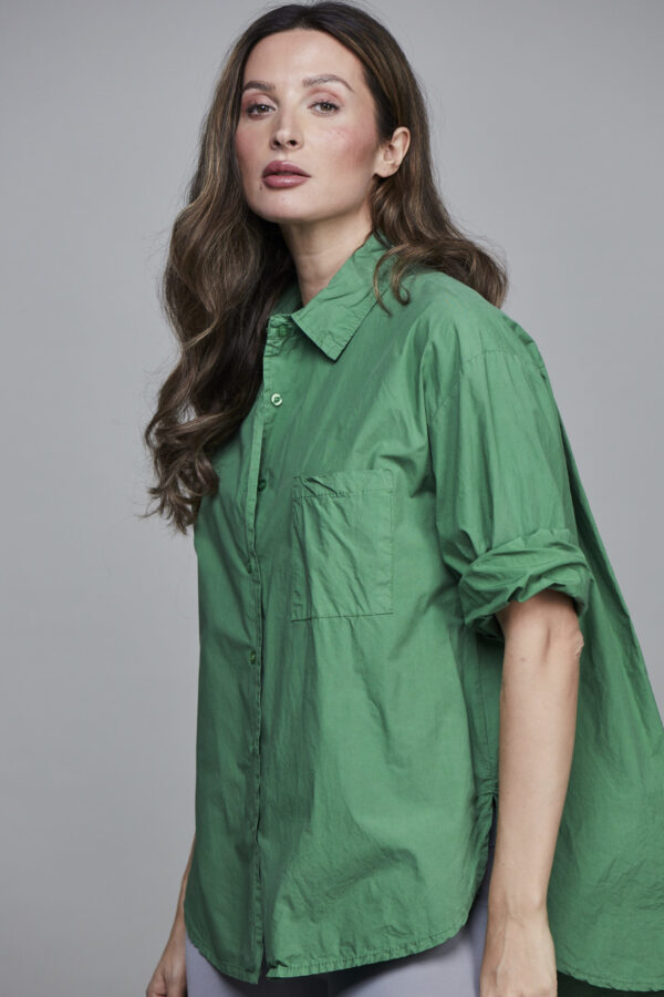 BOYFRIEND SHORT SHIRT FORREST GREEN