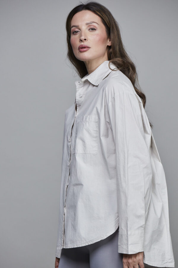 BOYFRIEND SHORT SHIRT BEIGE
