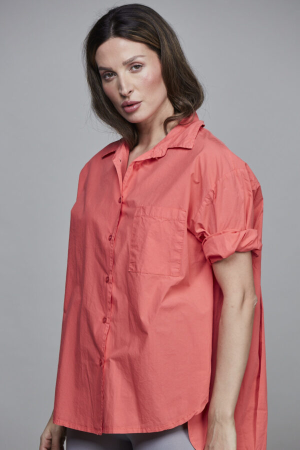 BOYFRIEND SHORT SHIRT CORAL