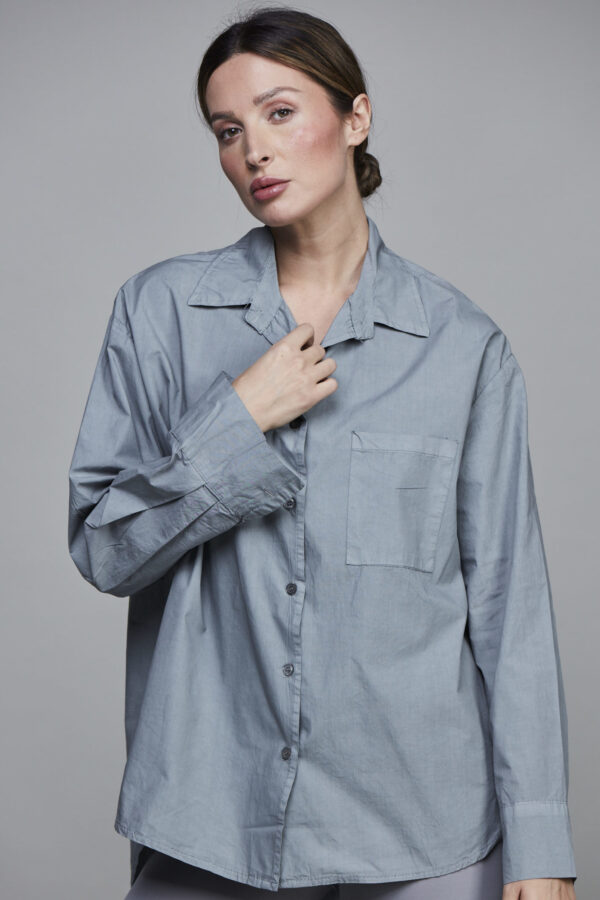 BOYFRIEND SHORT SHIRT GREY