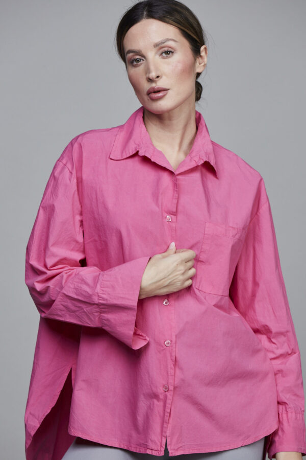 BOYFRIEND SHORT SHIRT FUXIA